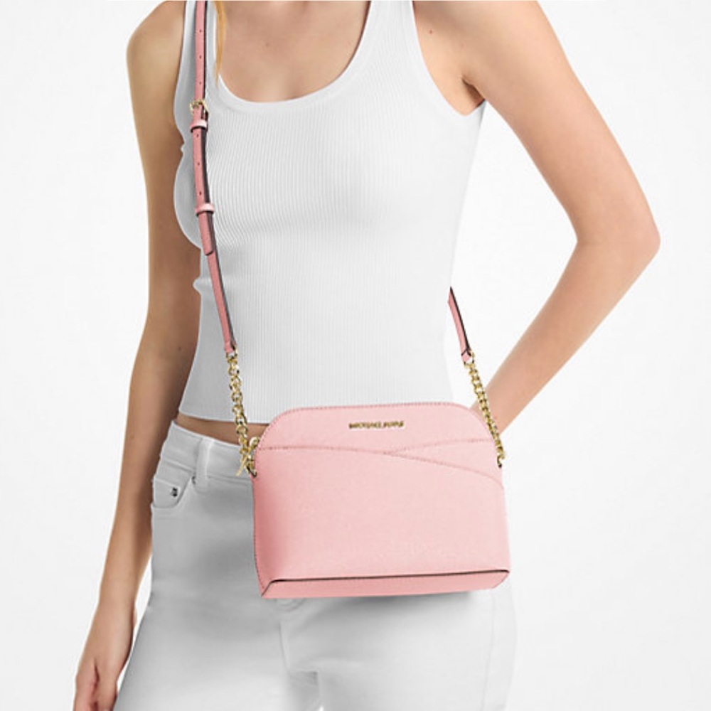 BNIP! MICHAEL KORS, Jet Set Travel Medium Dome Crossbody Bag, POWDER BLUSH 💖 - Picture 3 of 15